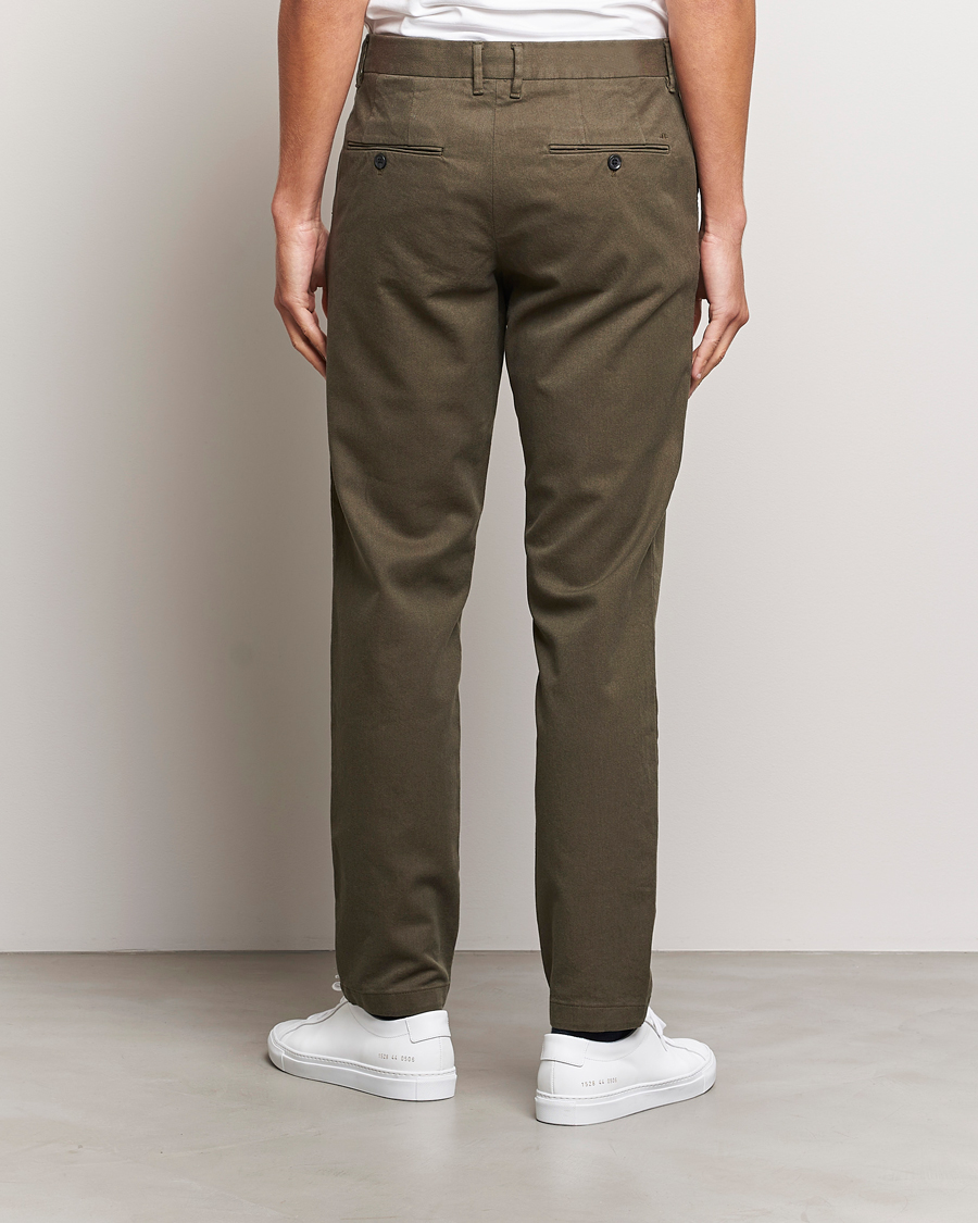 Hombres | Pantalones | J.Lindeberg | Chaze Flannel Twill Pants Forest Green