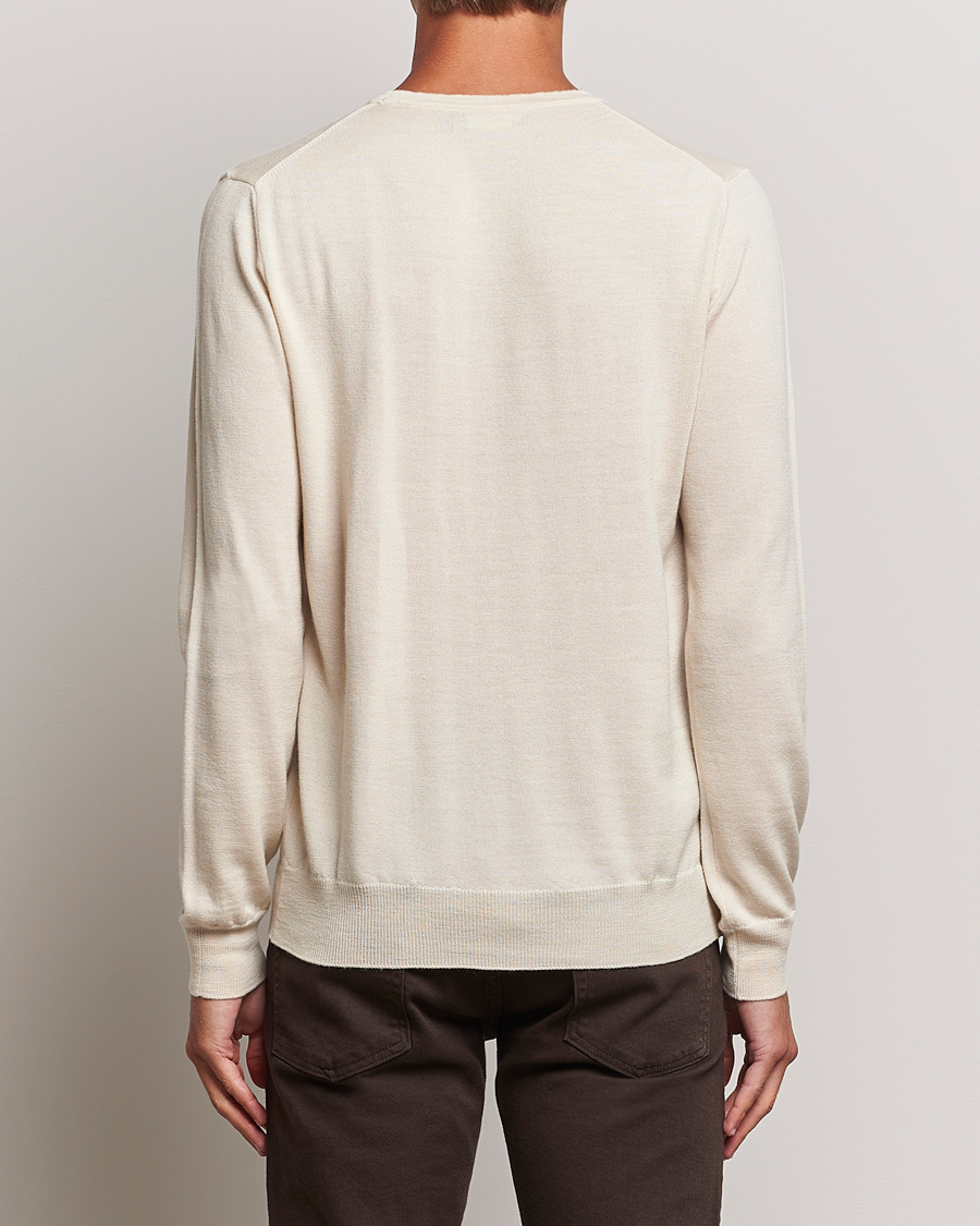 Hombres | Jerséis y prendas de punto | J.Lindeberg | Lyle True Merino Crew Neck Pullover Oyster Grey