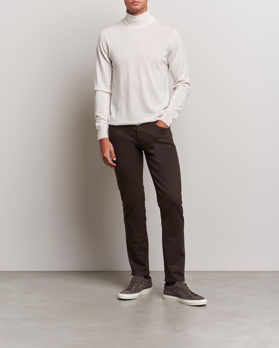 Hombres | Jerséis y prendas de punto | J.Lindeberg | Lyd True Merino Polo Cloud White