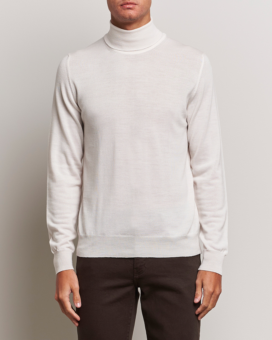 Hombres | Jerséis y prendas de punto | J.Lindeberg | Lyd True Merino Polo Cloud White