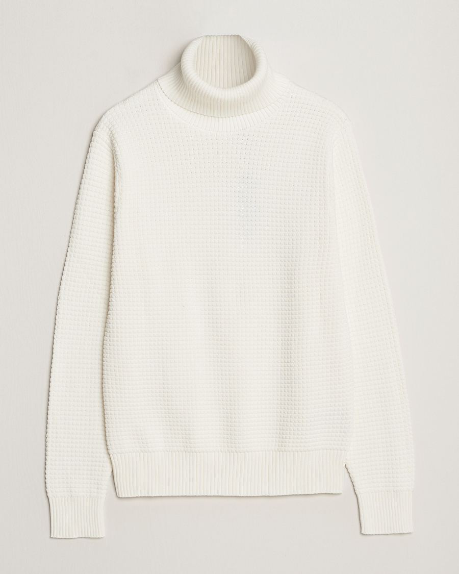 Hombres | Jerséis y prendas de punto | J.Lindeberg | Olivero Cotton Turtle Sweater Cloud White