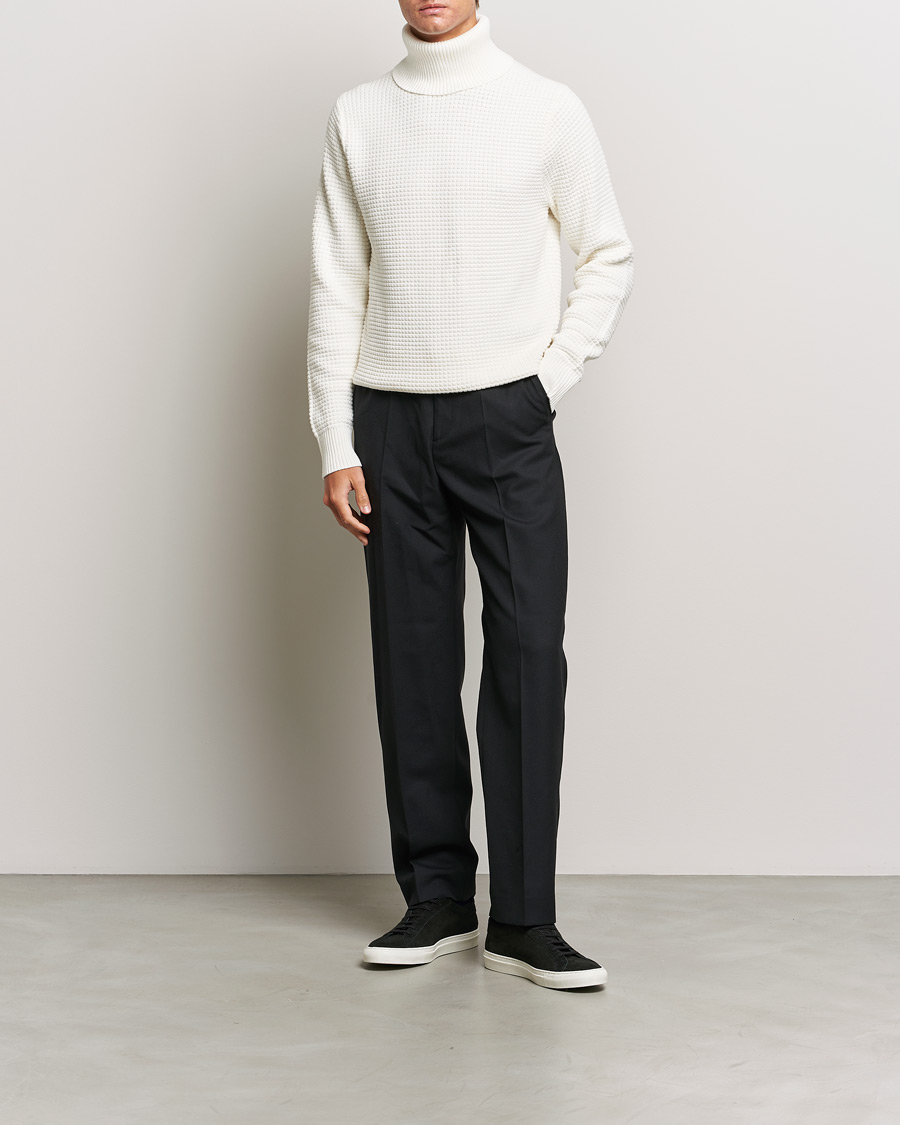 Hombres | Jerséis y prendas de punto | J.Lindeberg | Olivero Cotton Turtle Sweater Cloud White