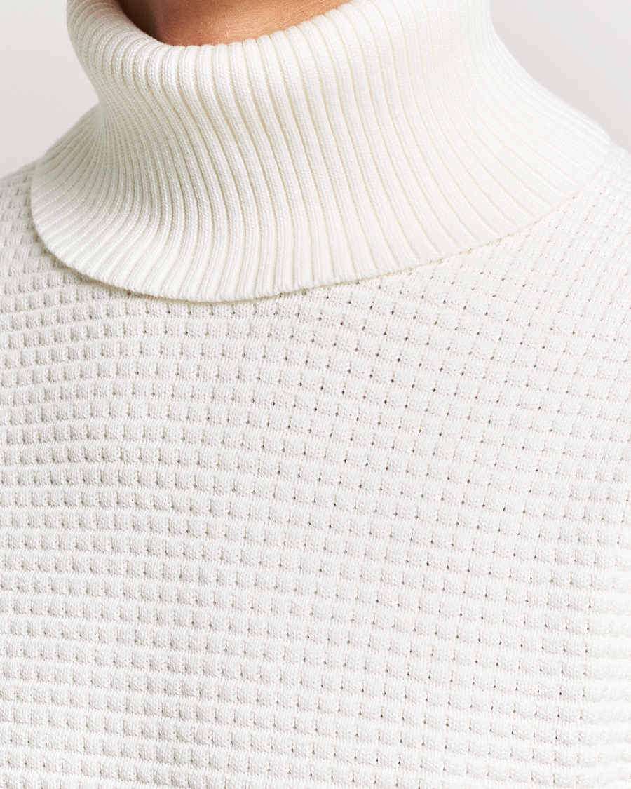 Hombres | Jerséis y prendas de punto | J.Lindeberg | Olivero Cotton Turtle Sweater Cloud White