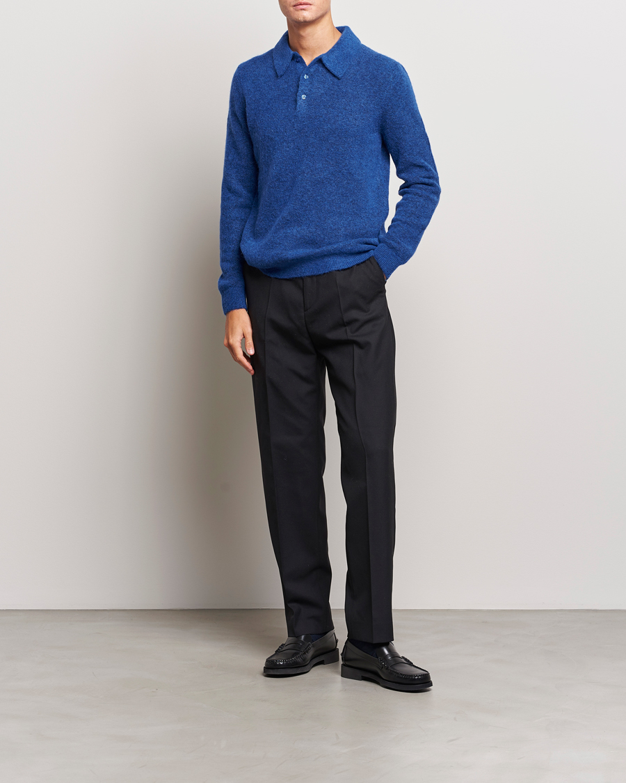 Hombres | Jerséis y prendas de punto | J.Lindeberg | Hayden Hairy Polo Knit Surf The Web