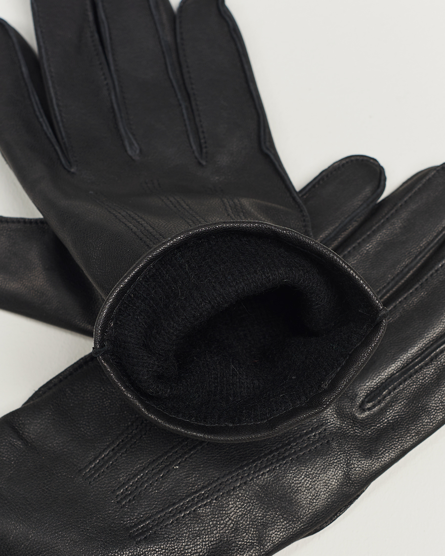 Hombres | J.Lindeberg Milo Leather Glove Black | J.Lindeberg | Milo Leather Glove Black