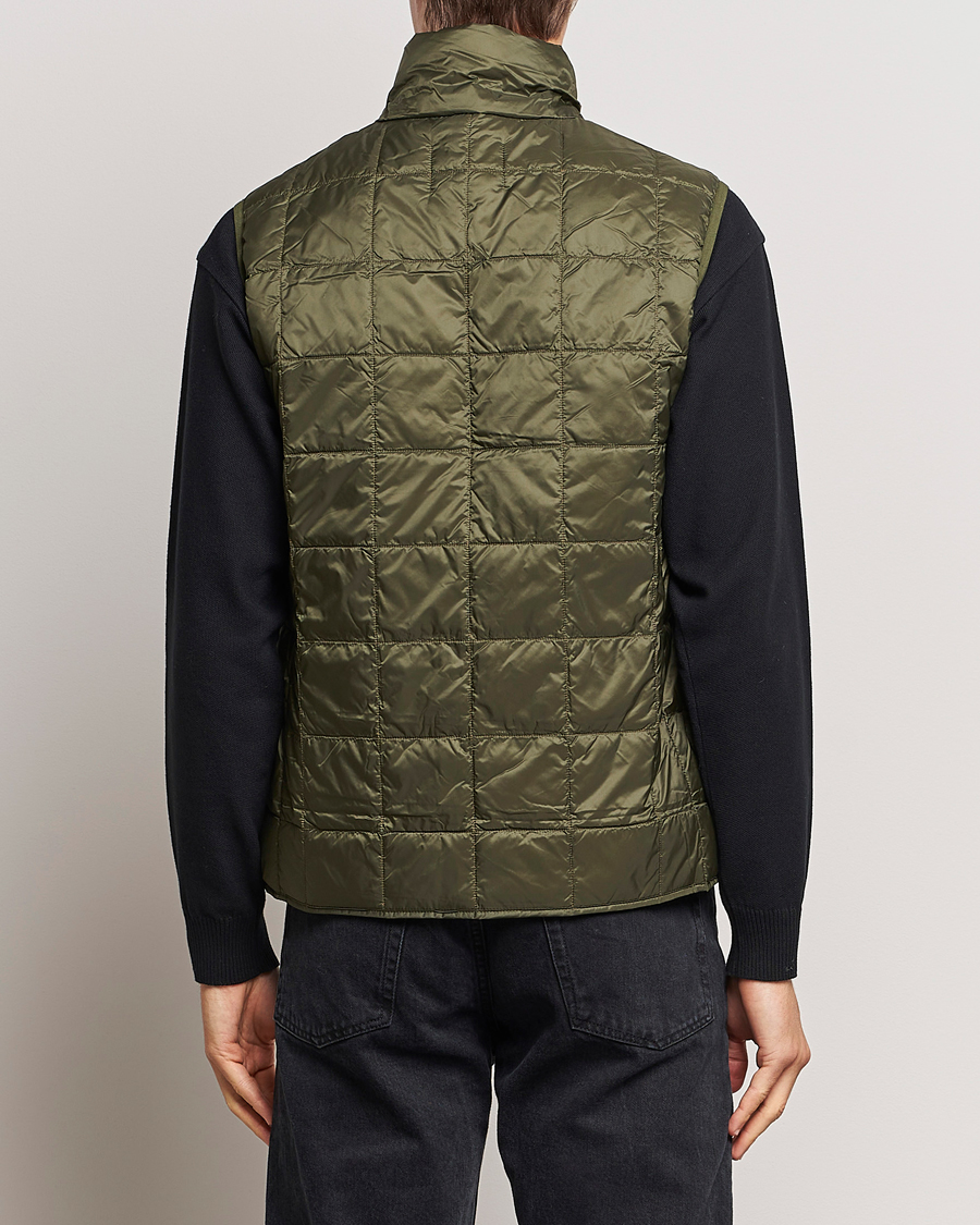 Hombres | Abrigos y chaquetas | TAION | High Neck Full Zip Lightweight Down Vest Dark Olive