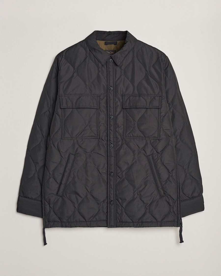 Hombres | Abrigos y chaquetas | TAION | Padded Military CPO Shirt Jacket Black
