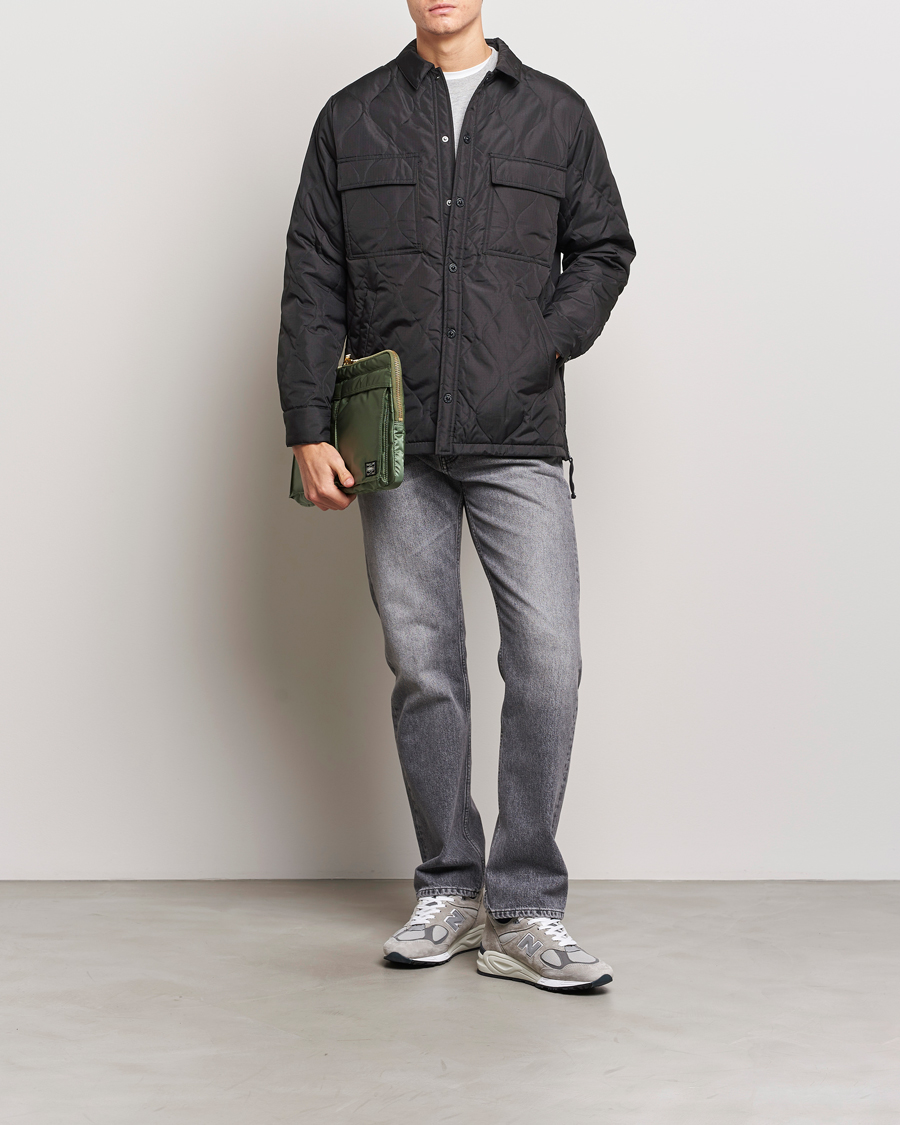 Hombres | Abrigos y chaquetas | TAION | Padded Military CPO Shirt Jacket Black