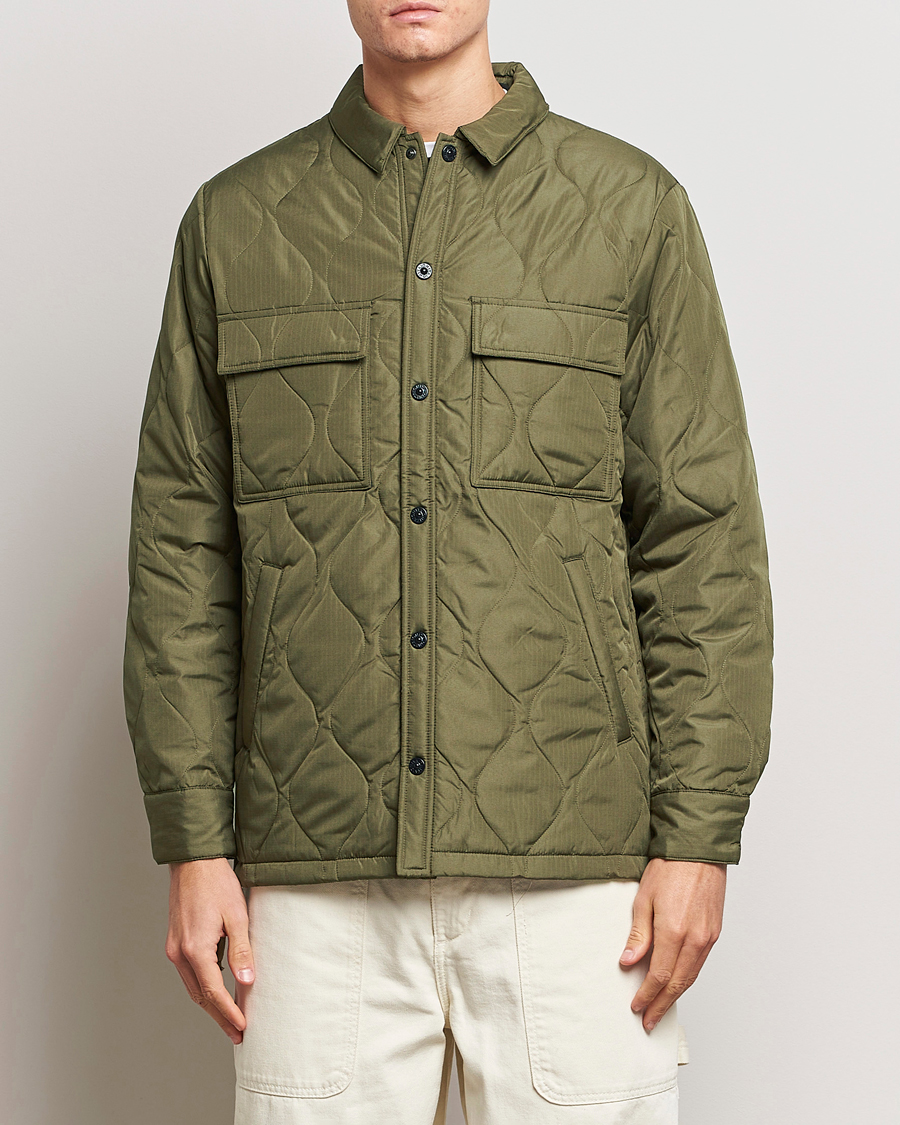 Hombres | Abrigos y chaquetas | TAION | Padded Military CPO Shirt Jacket Dark Olive