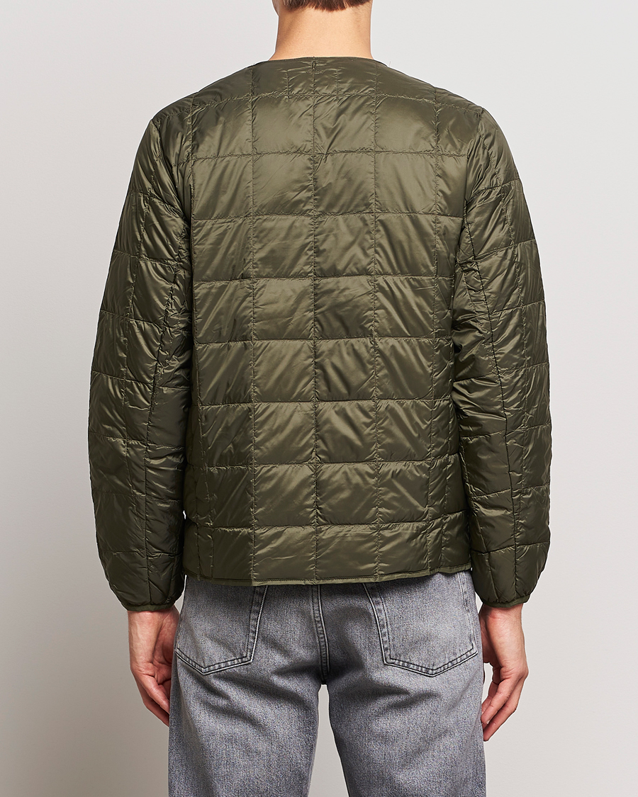 Hombres | Abrigos y chaquetas | TAION | Crew Neck W-Zip Down Jacket Dark Olive