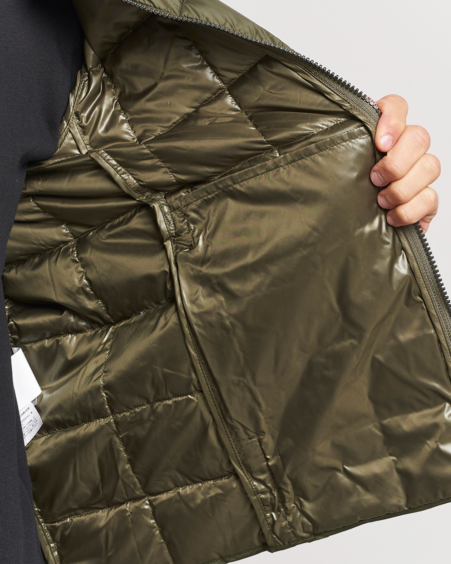 Hombres | Abrigos y chaquetas | TAION | Crew Neck W-Zip Down Jacket Dark Olive