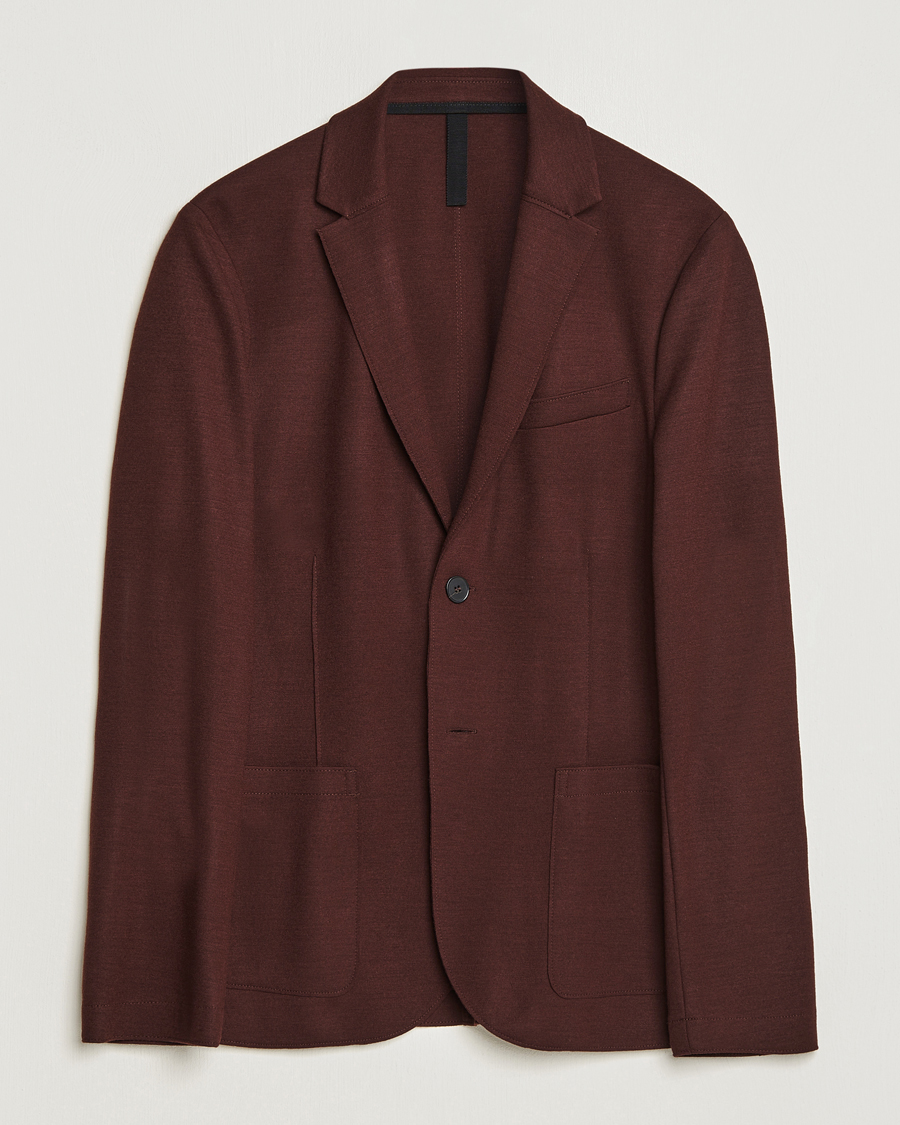 Hombres | Blazers | Harris Wharf London | Two Button Vented Superfine Merino Blazer Brown