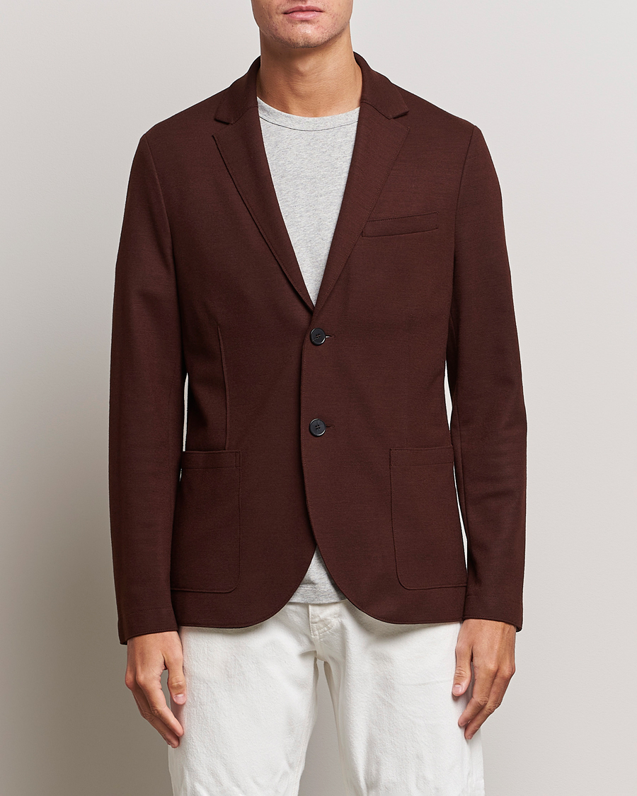 Hombres | Blazers | Harris Wharf London | Two Button Vented Superfine Merino Blazer Brown