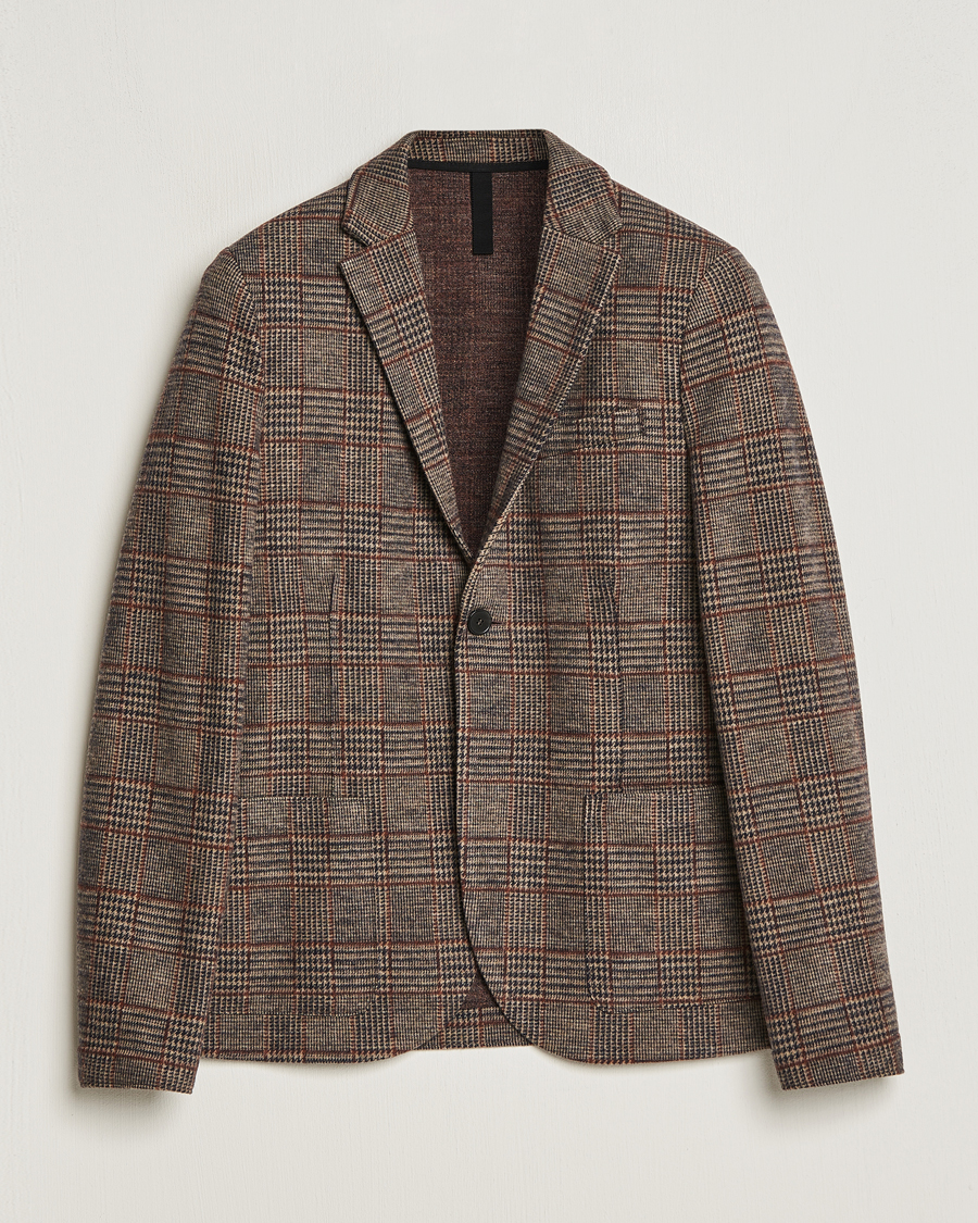 Hombres | Blazers | Harris Wharf London | Two Buttoned Loro Piana Wool Blazer Brown