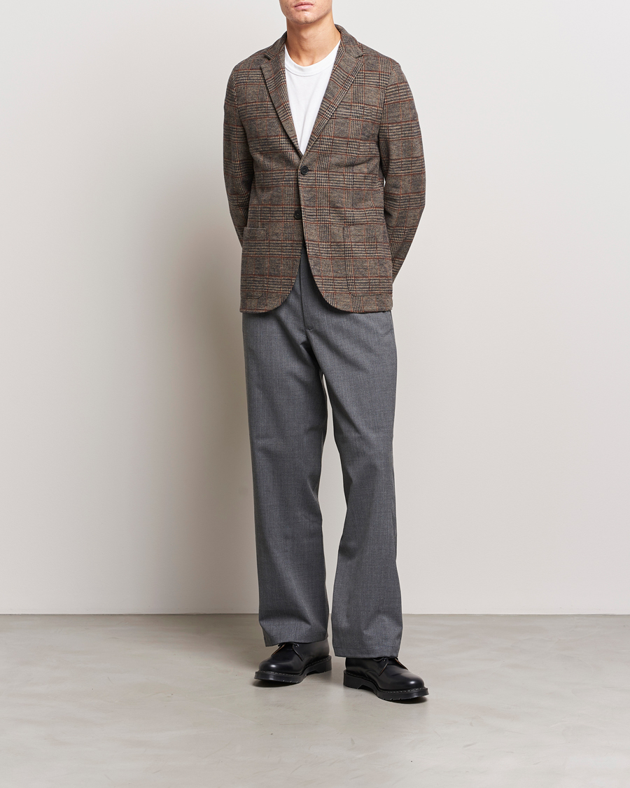 Hombres | Blazers | Harris Wharf London | Two Buttoned Loro Piana Wool Blazer Brown
