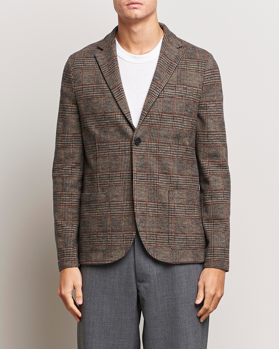 Hombres | Blazers | Harris Wharf London | Two Buttoned Loro Piana Wool Blazer Brown