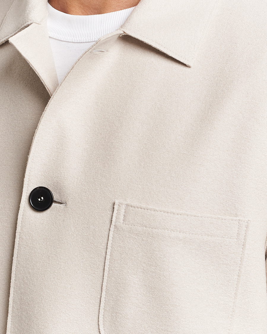 Hombres | Blazers | Harris Wharf London | Dropped Shoulder Wool Jacket Cream
