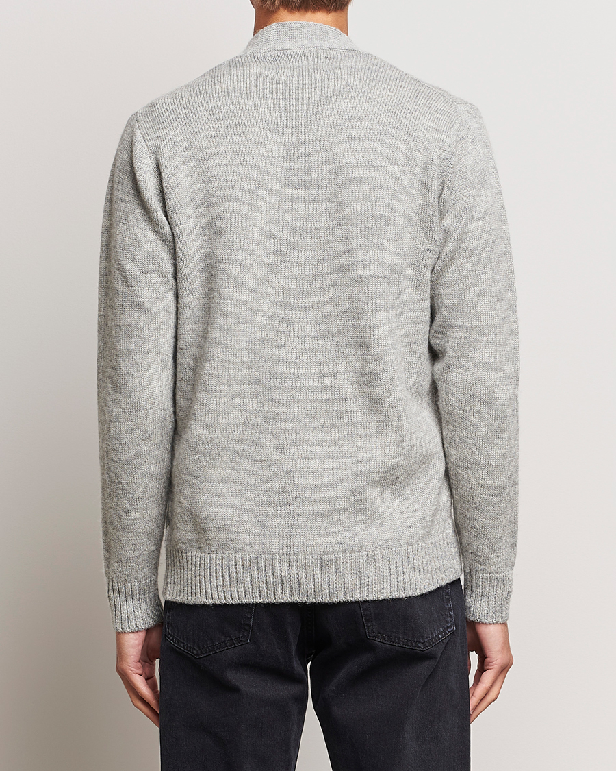 Hombres | Jerséis y prendas de punto | Peregrine | Maker's Stitch Merino Cardigan Light Grey