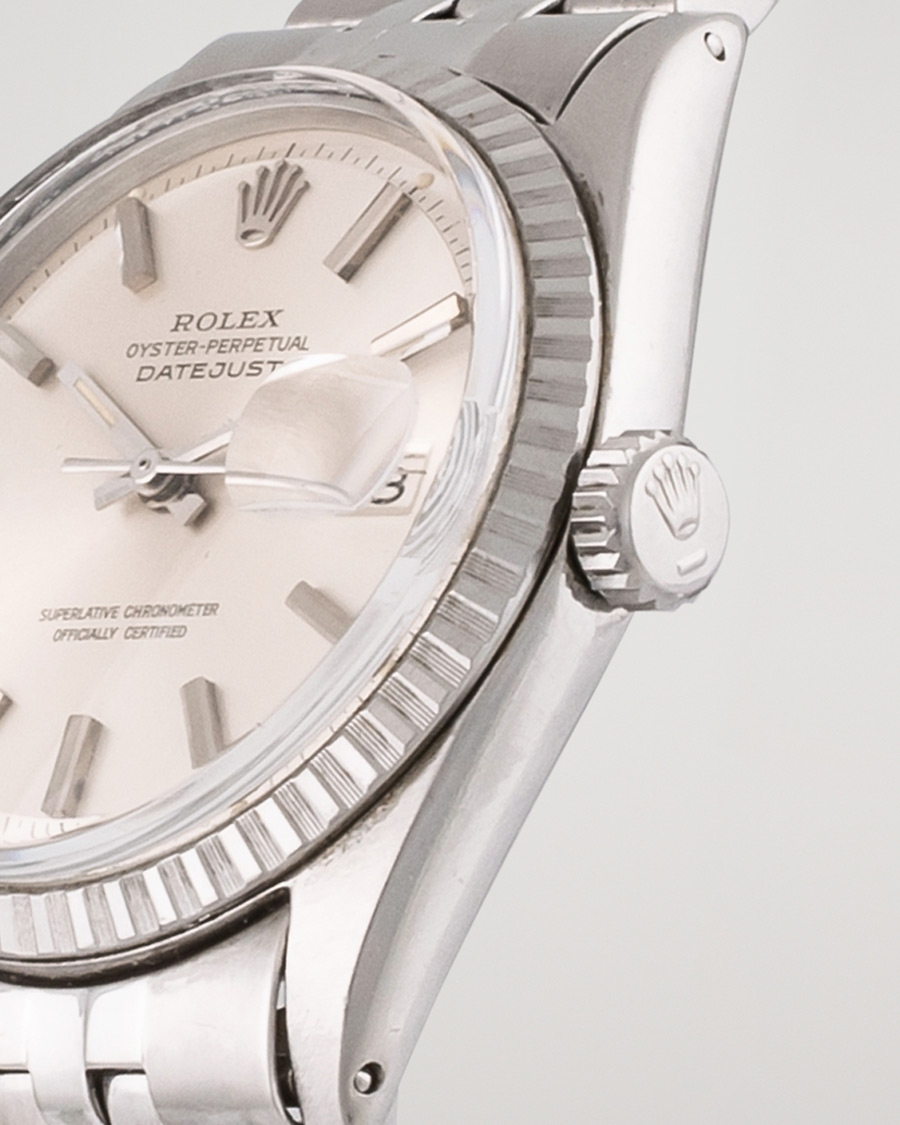 Hombres | Rolex Pre-Owned Datejust 1603 Oyster Perpetual Steel Black | Rolex Pre-Owned | Datejust 1603 Oyster Perpetual Steel Black