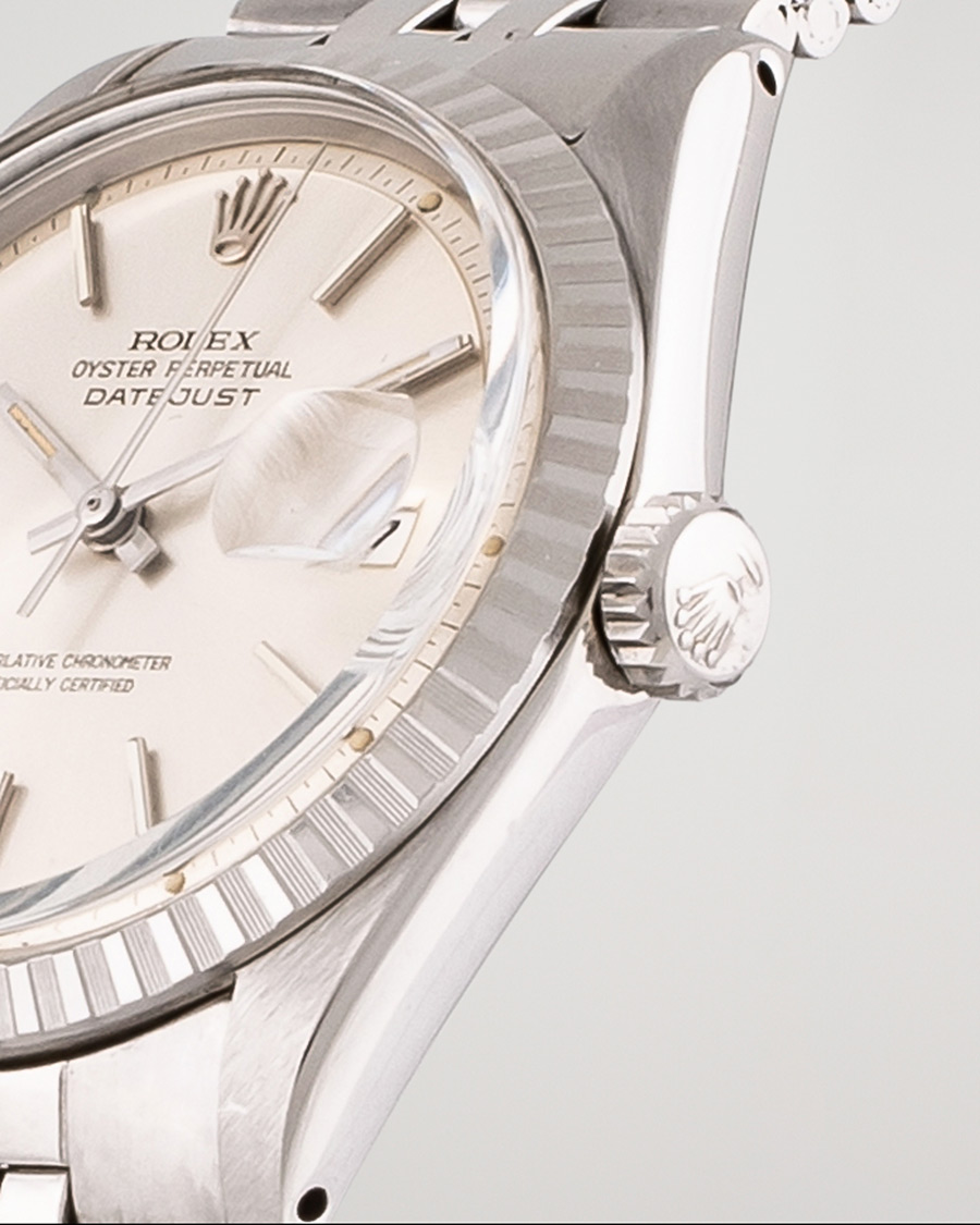 Hombres | Rolex Pre-Owned Datejust 1601-3 Oyster Perpetual Steel Black | Rolex Pre-Owned | Datejust 1601-3 Oyster Perpetual Steel Black