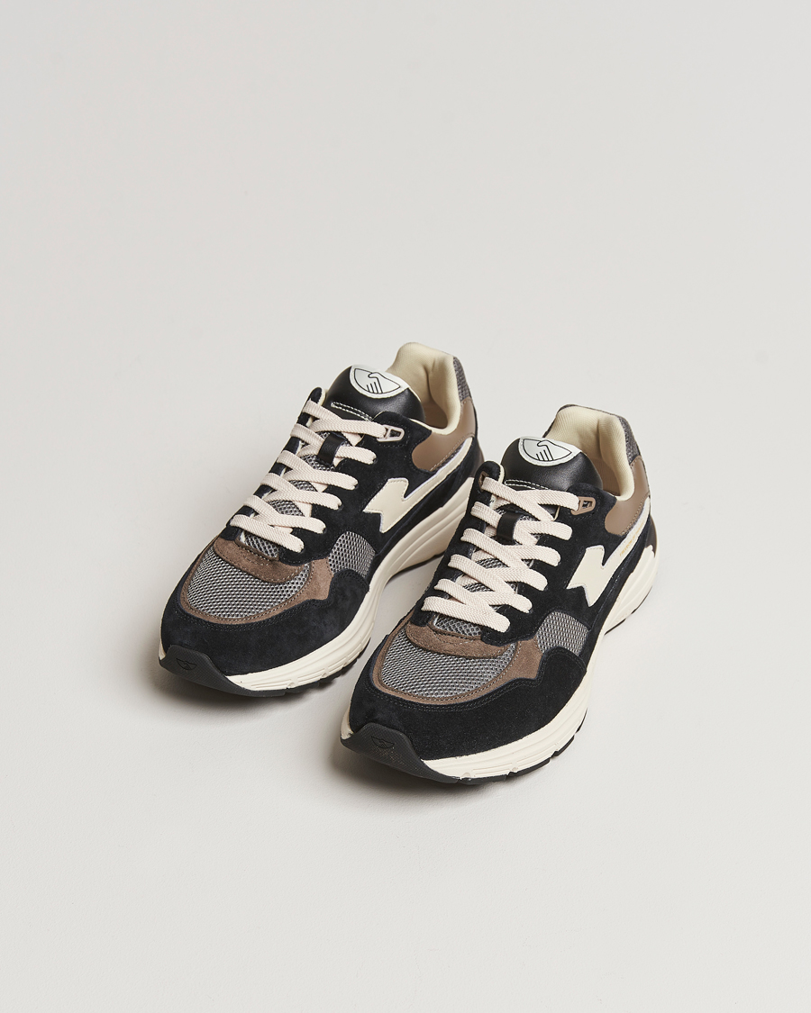 Hombres | Stepney Workers Club Amiel S-Strike Suede Sneaker Black/Grey | Stepney Workers Club | Amiel S-Strike Suede Sneaker Black/Grey