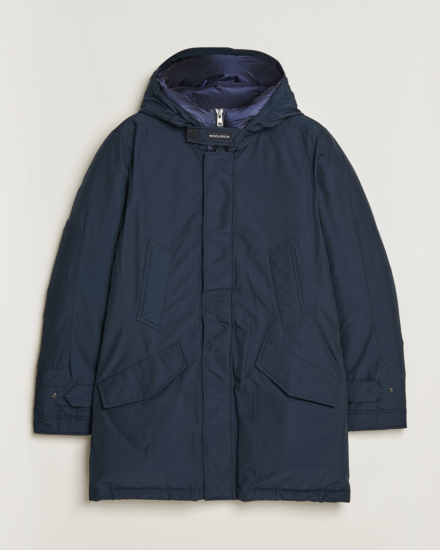 Hombres | Abrigos y chaquetas | Woolrich | Polar High Collar Parka Melton Blue