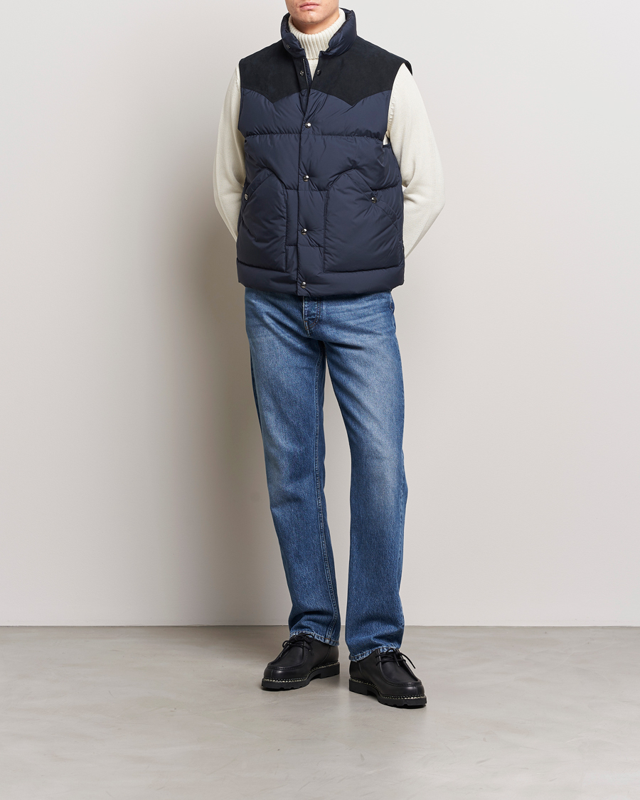 Hombres | Abrigos y chaquetas | Woolrich | Western Down Vest Melton Blue
