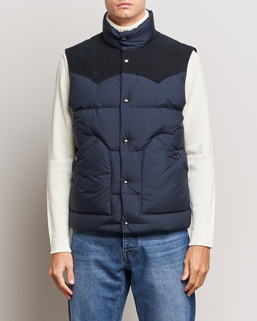 Hombres | Abrigos y chaquetas | Woolrich | Western Down Vest Melton Blue