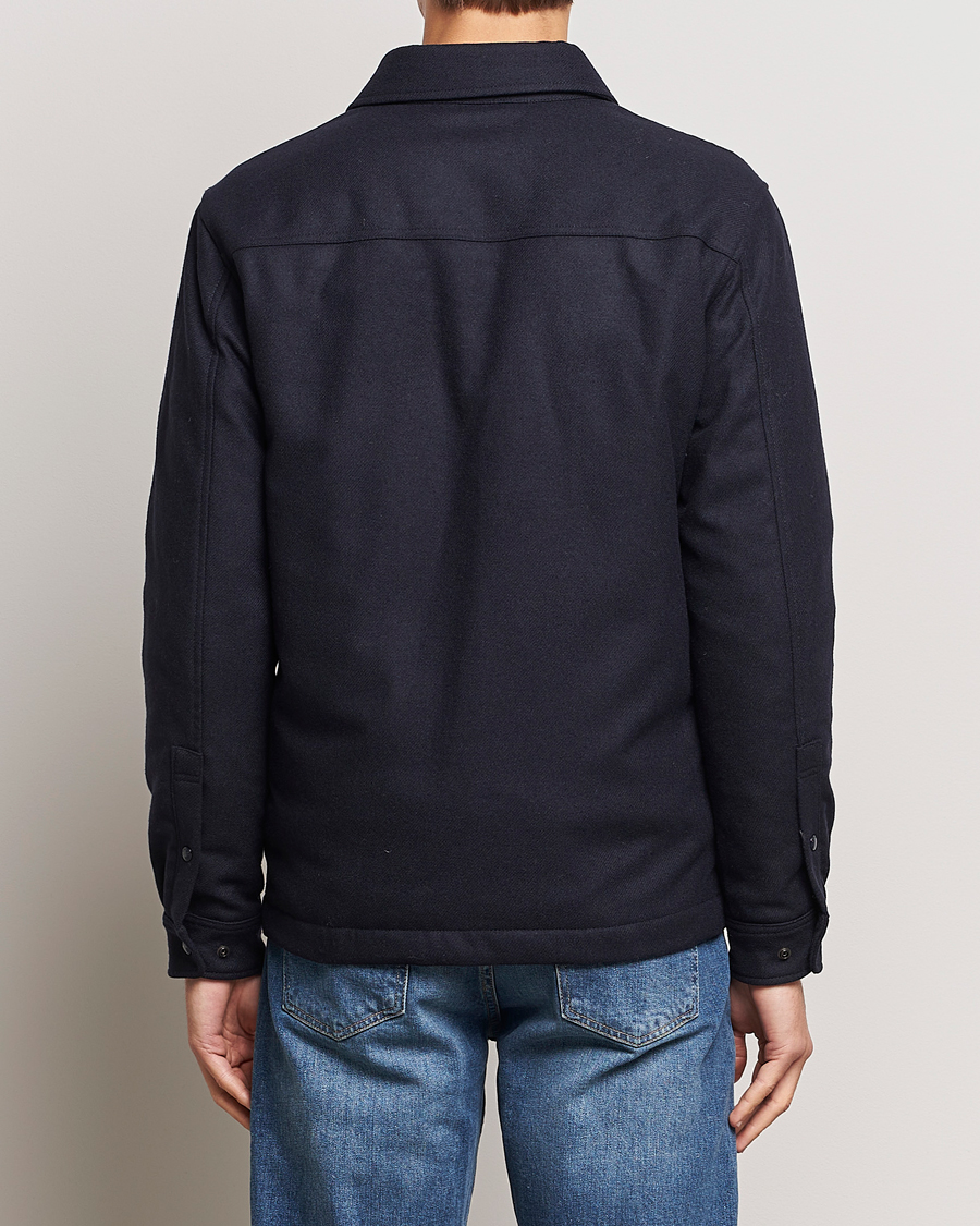 Hombres | Abrigos y chaquetas | Woolrich | Alaskan Melton Wool Overshirt Melton Blue