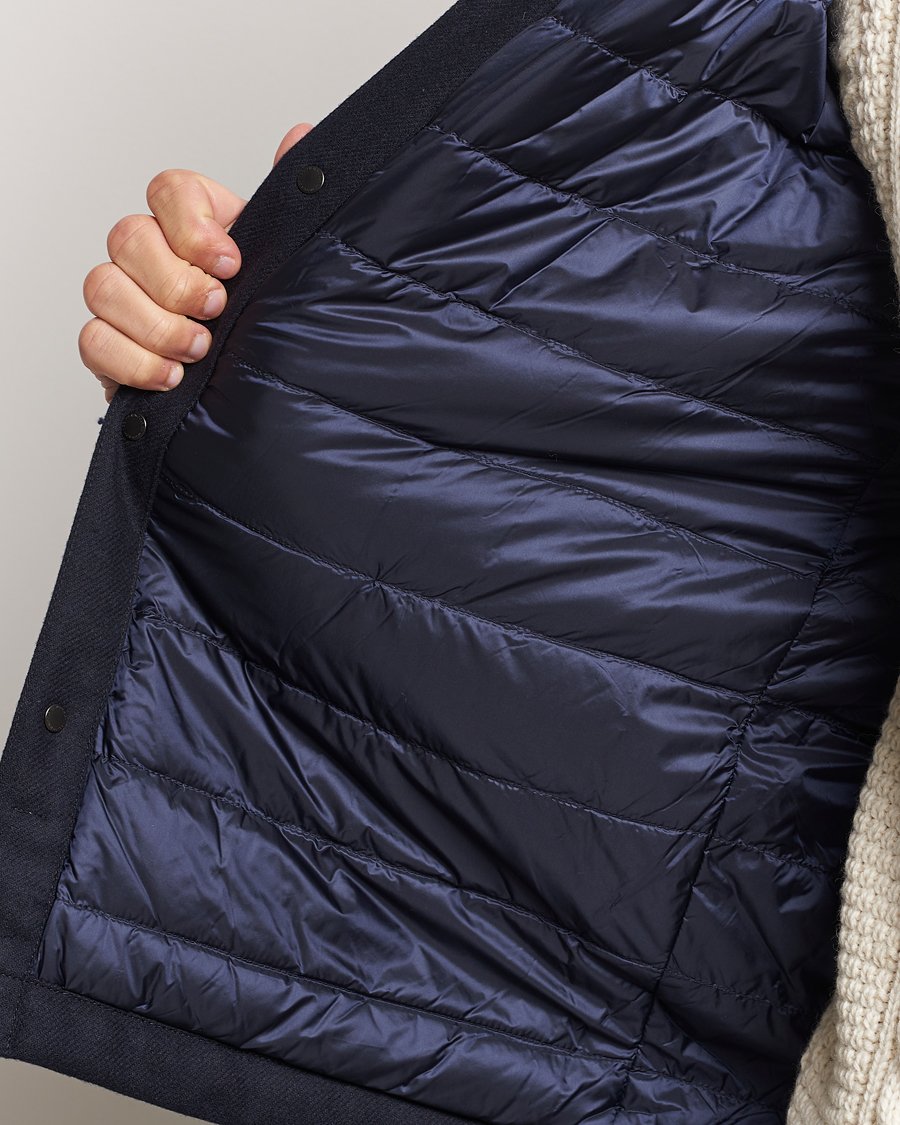 Hombres | Abrigos y chaquetas | Woolrich | Alaskan Melton Wool Overshirt Melton Blue