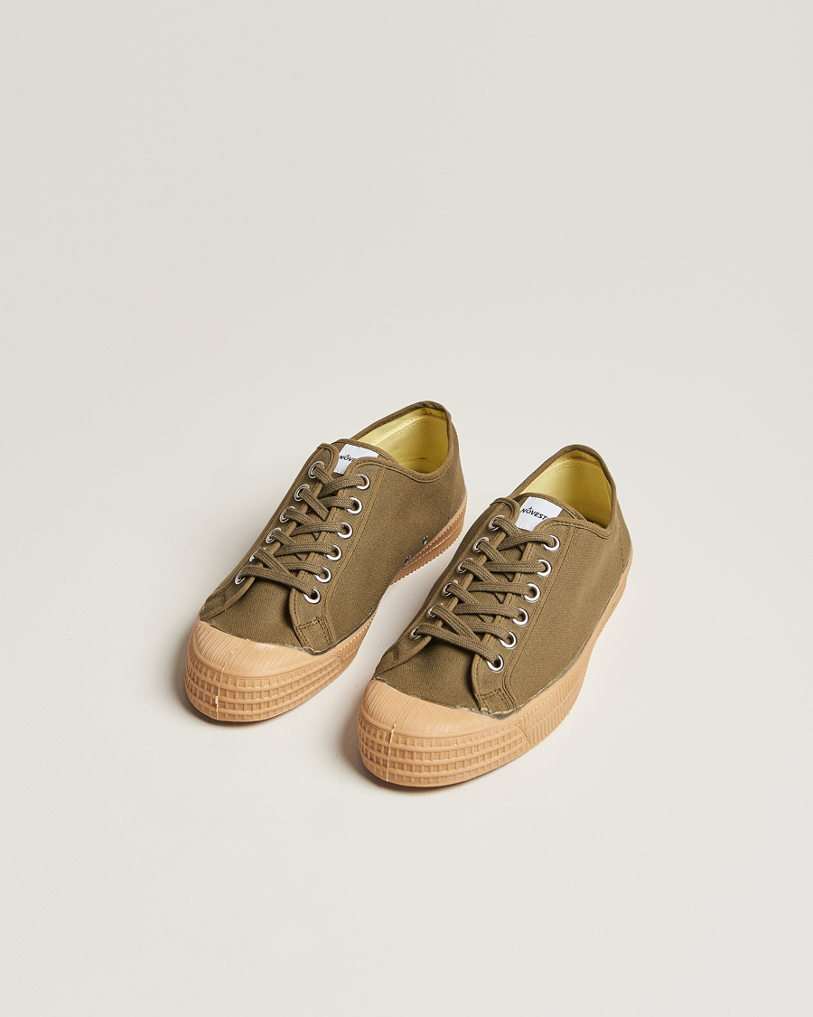 Hombres | Zapatos | Novesta | Star Master Organic Cotton Sneaker Military/Transparant