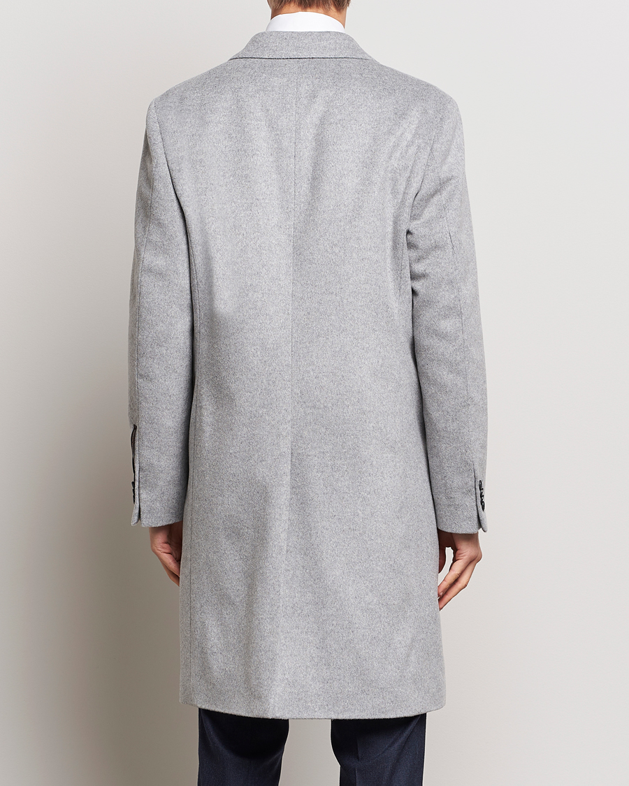 Hombres | Abrigos y chaquetas | Oscar Jacobson | Shaw Wool/Cashmere Coat Light Grey