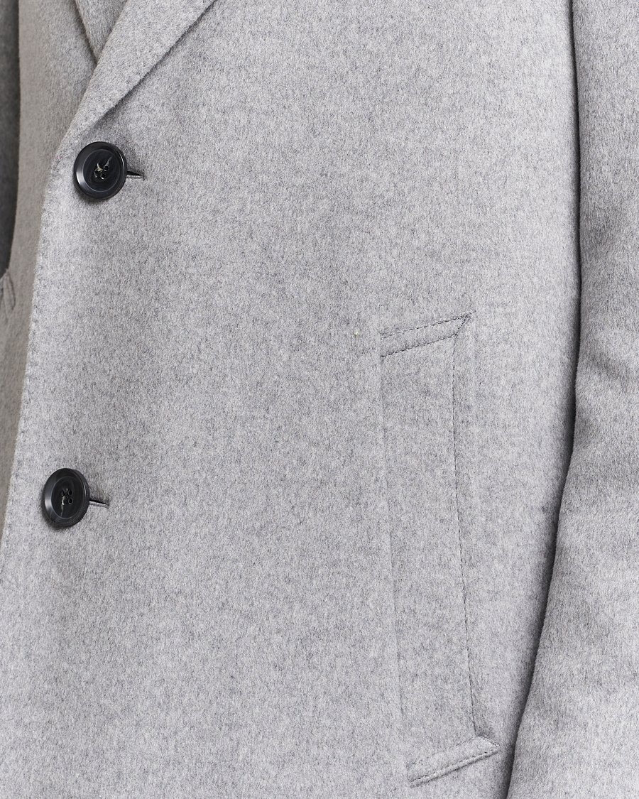 Hombres | Abrigos y chaquetas | Oscar Jacobson | Shaw Wool/Cashmere Coat Light Grey