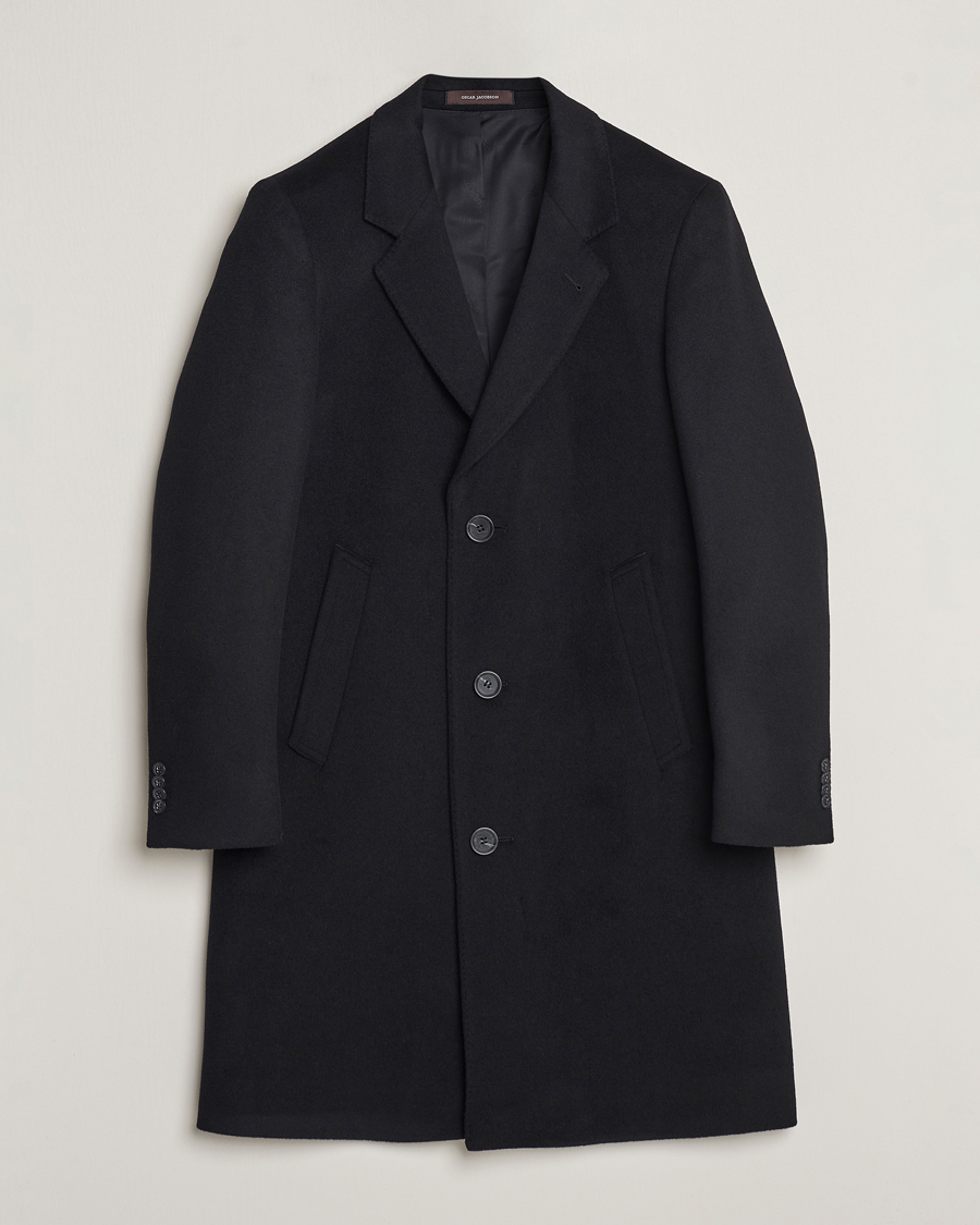Hombres | Abrigos y chaquetas | Oscar Jacobson | Shaw Wool/Cashmere Coat Black