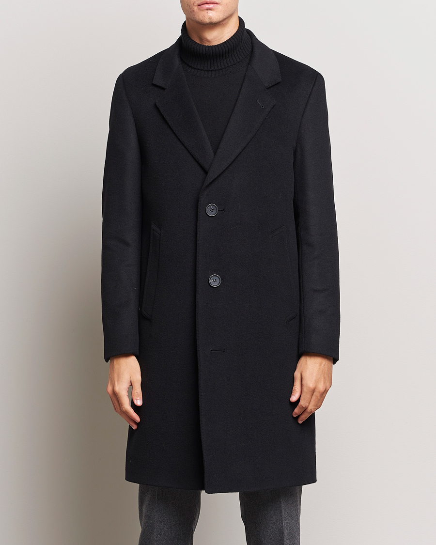 Hombres | Abrigos y chaquetas | Oscar Jacobson | Shaw Wool/Cashmere Coat Black