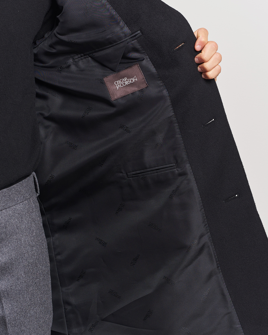 Hombres | Abrigos y chaquetas | Oscar Jacobson | Shaw Wool/Cashmere Coat Black