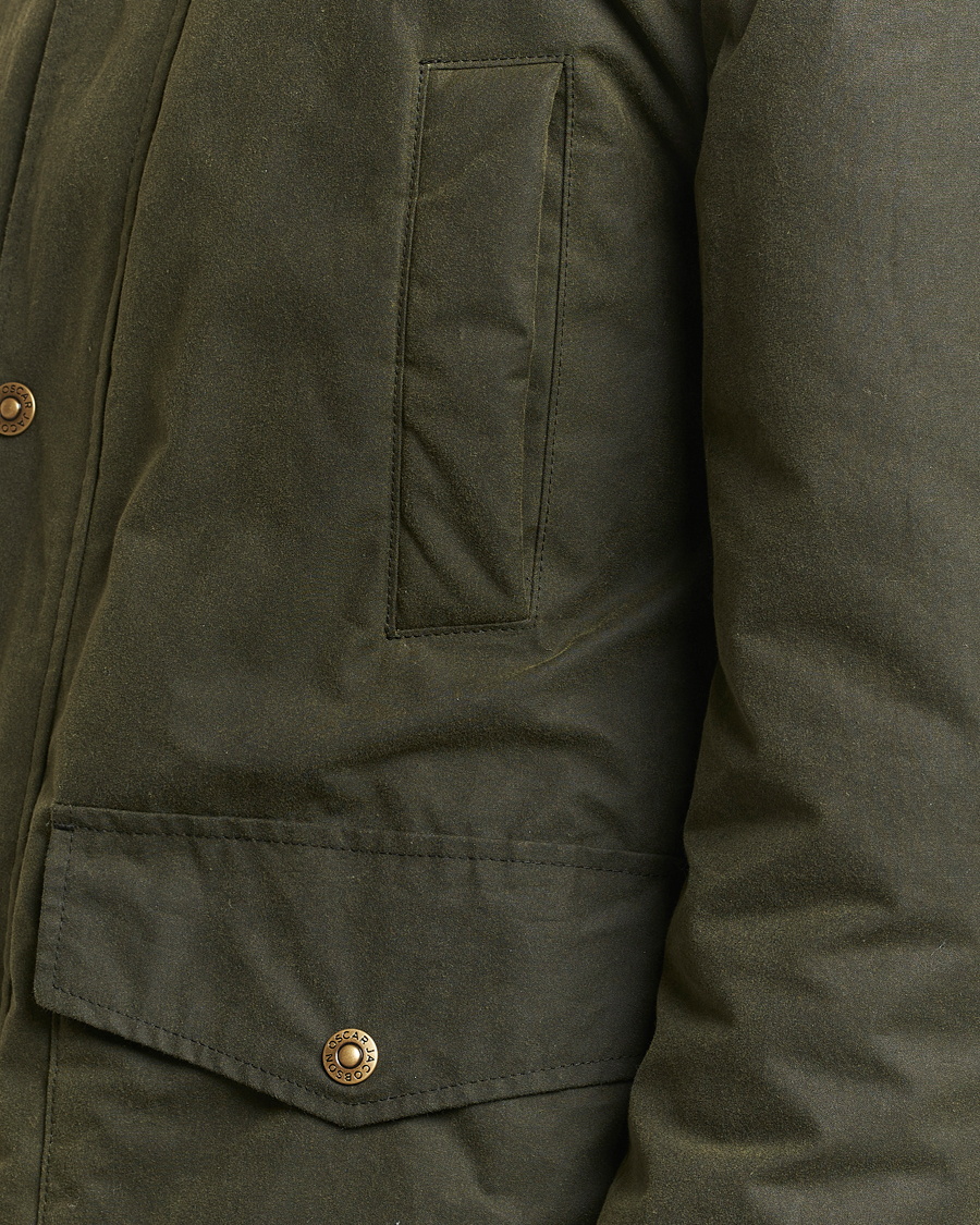 Hombres | Abrigos y chaquetas | Oscar Jacobson | Colewyn Waxed Padded Jacket Olive