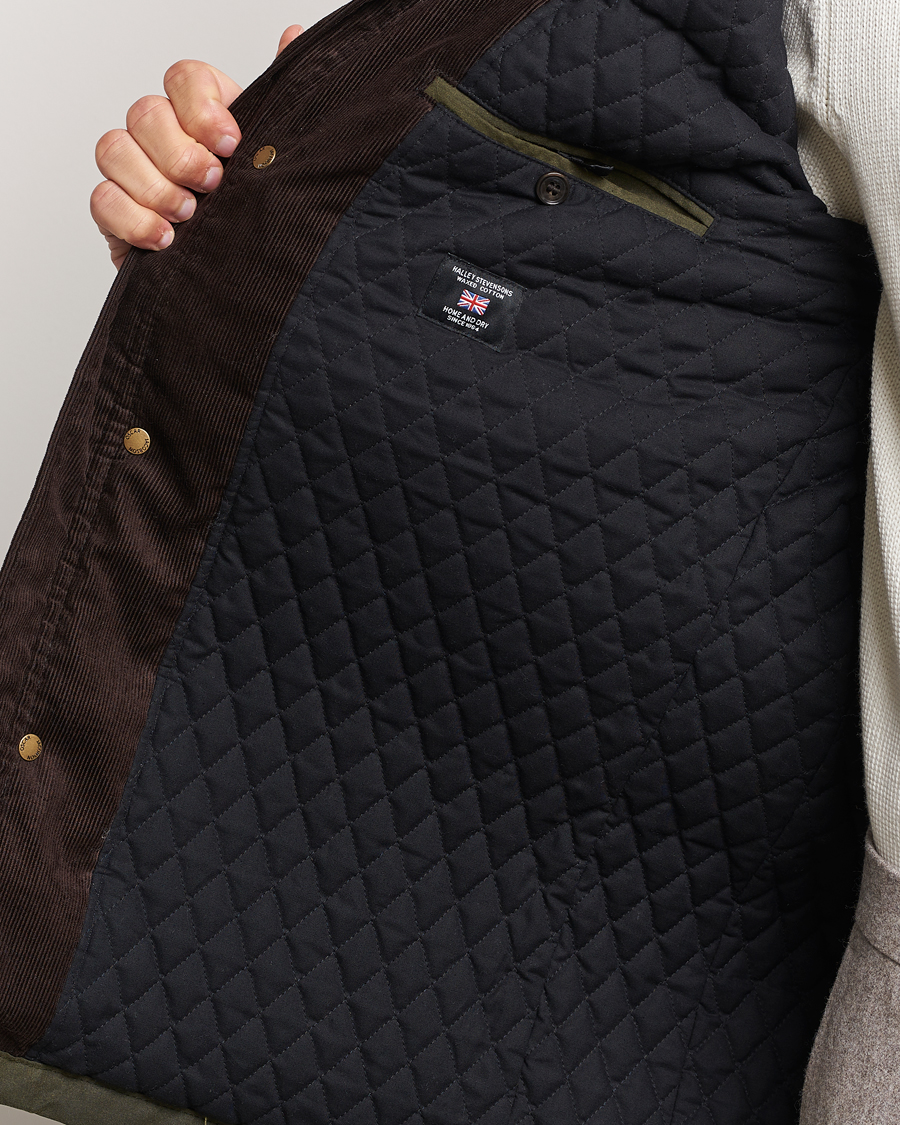 Hombres | Abrigos y chaquetas | Oscar Jacobson | Colewyn Waxed Padded Jacket Olive