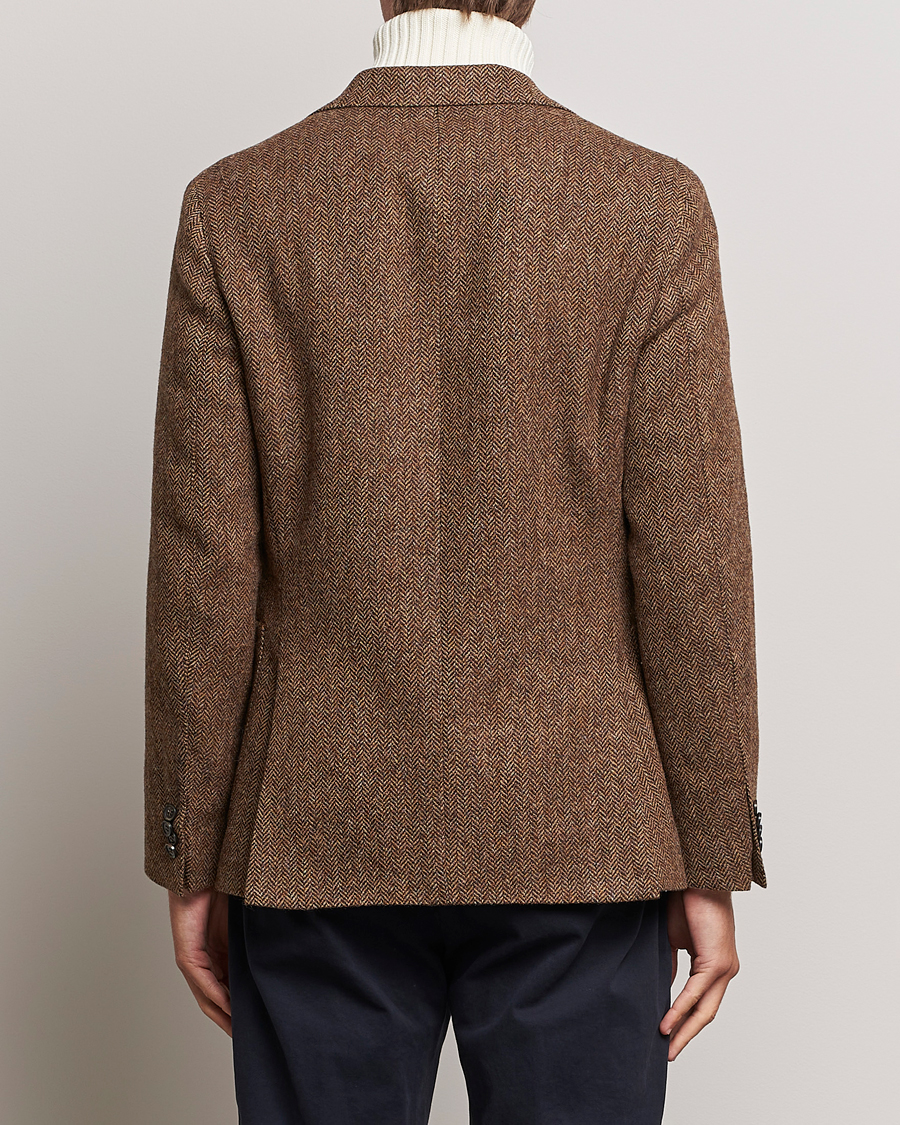 Hombres | Blazers | Oscar Jacobson | Fogerty Moon Herringbone Tweed Blazer Beige