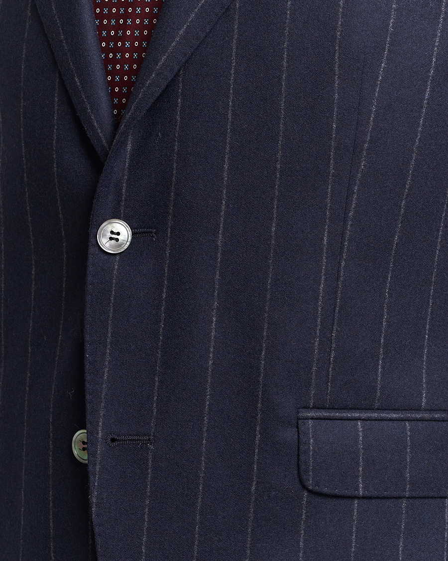 Hombres | Trajes | Oscar Jacobson | Fogerty Denz Pinstripe Wool Suit Navy