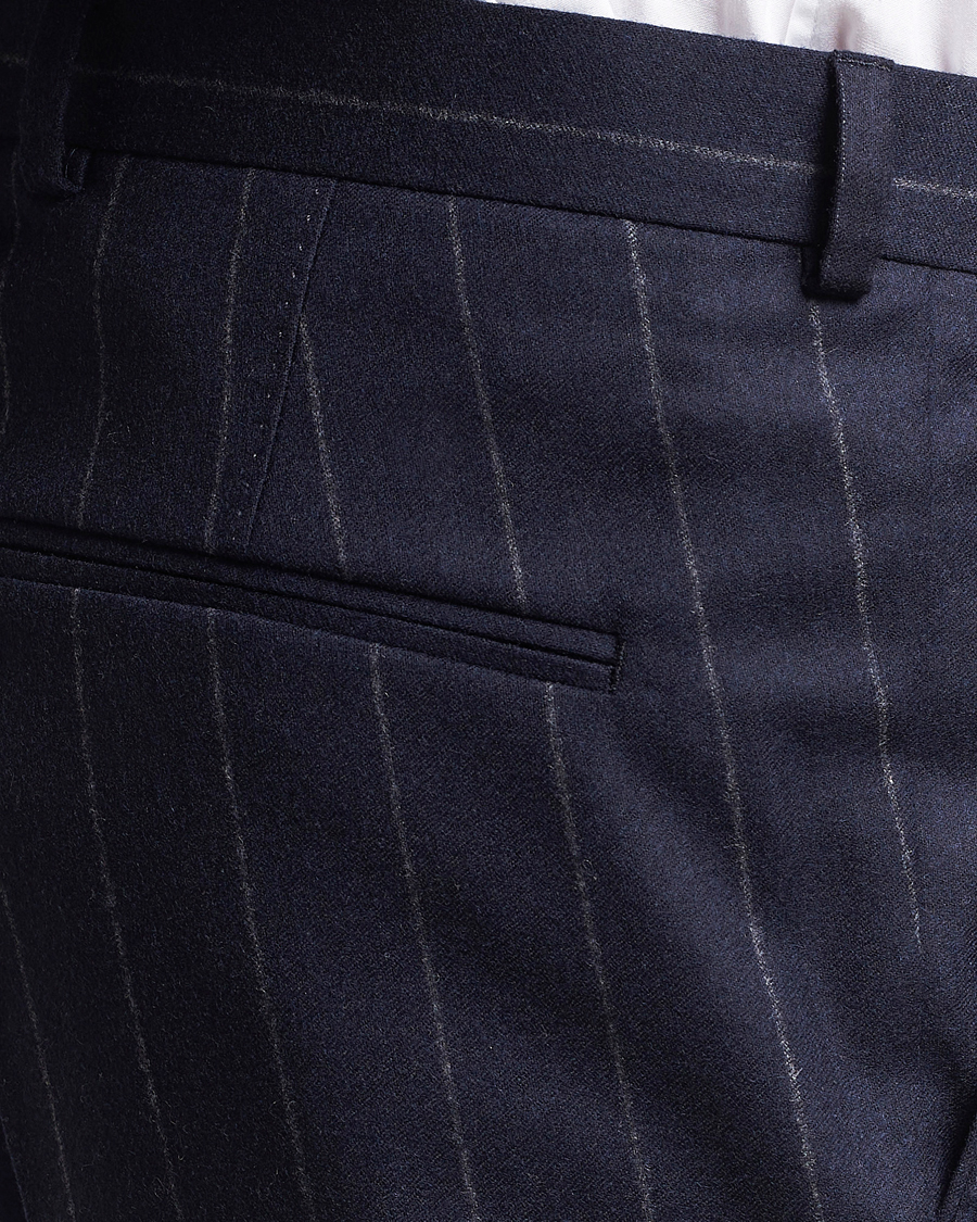 Hombres | Trajes | Oscar Jacobson | Fogerty Denz Pinstripe Wool Suit Navy