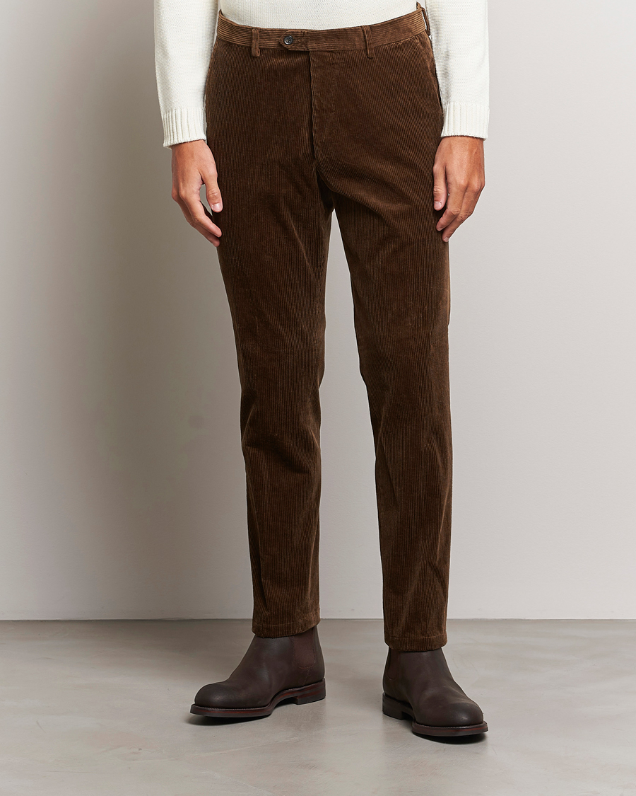 Hombres | Pantalones | Oscar Jacobson | Denz Corduroy Trousers Camel