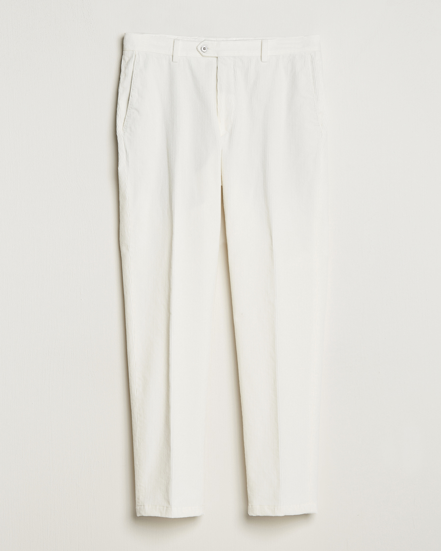 Hombres | Pantalones | Oscar Jacobson | Denz Corduroy Trousers White