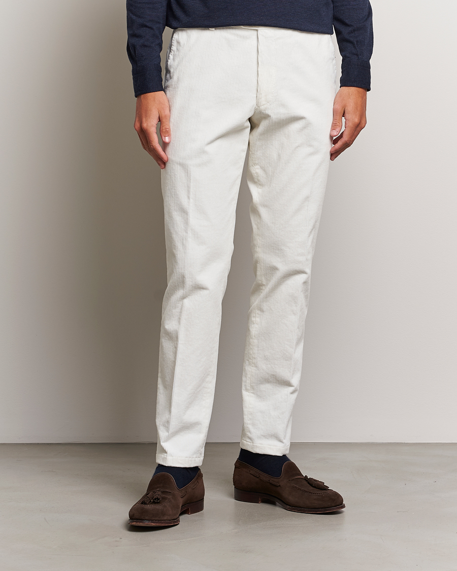 Hombres | Pantalones | Oscar Jacobson | Denz Corduroy Trousers White