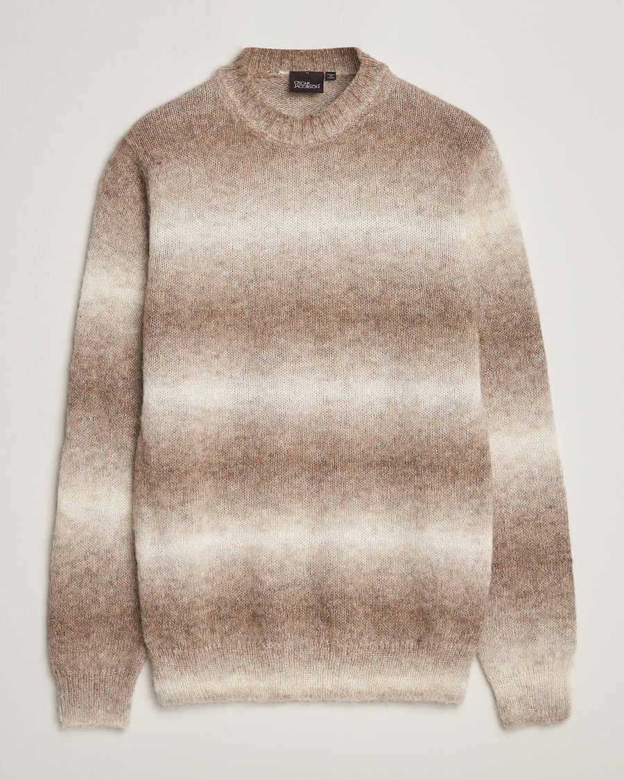 Hombres | Jerséis y prendas de punto | Oscar Jacobson | Valter Alpaca Knitted Sweater Beige