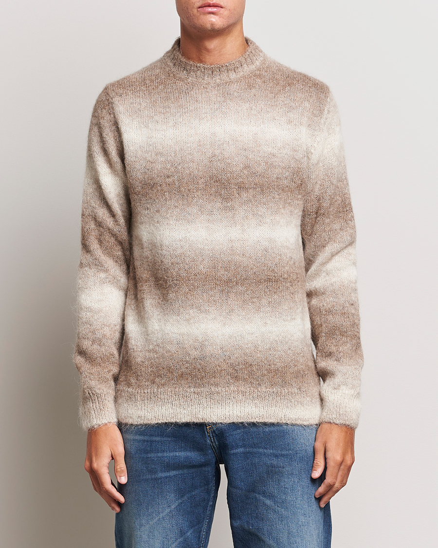 Hombres | Jerséis y prendas de punto | Oscar Jacobson | Valter Alpaca Knitted Sweater Beige
