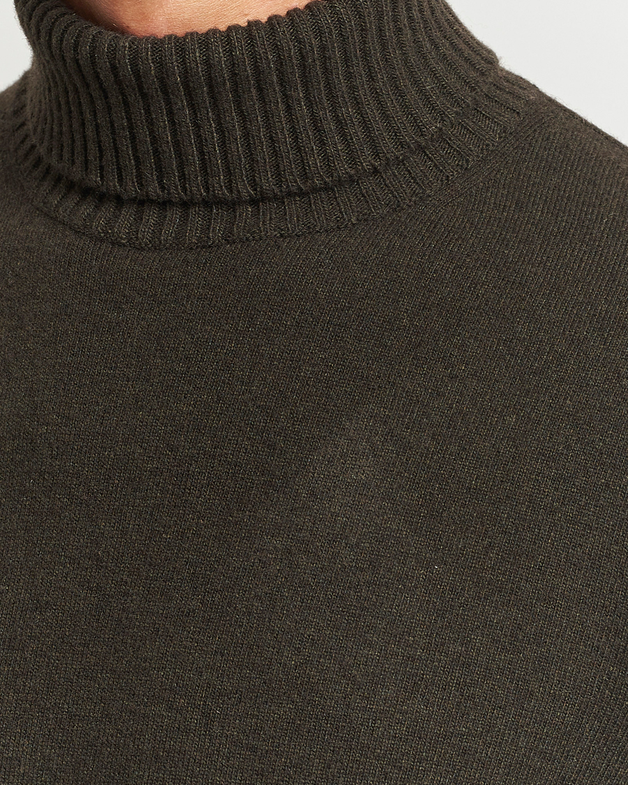 Hombres | Jerséis y prendas de punto | Oscar Jacobson | Salim Wool/Cashmere Rollneck Green