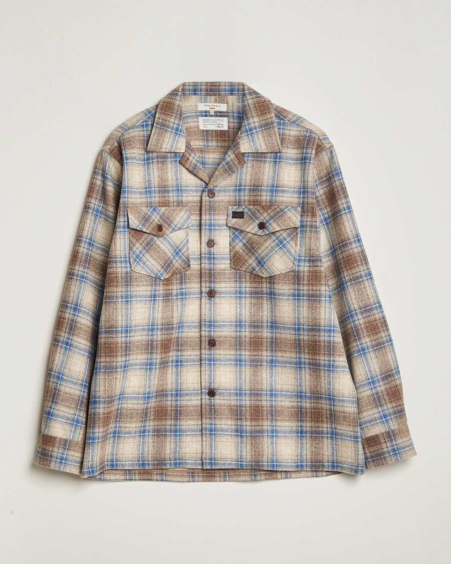 Hombres | Camisas | Nudie Jeans | Vincent Wool Checked Overshirt Multi