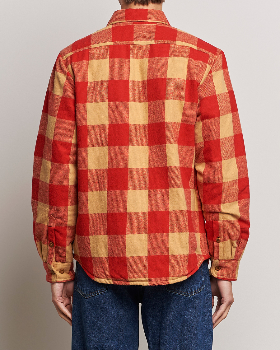 Hombres | Abrigos y chaquetas | Nudie Jeans | Glenn Padded Checked Shirt Jacket Red