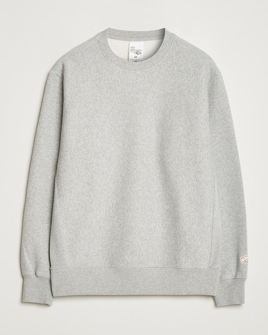 Hombres | Jerséis y prendas de punto | Nudie Jeans | Hasse Crew Neck Sweatshirt Grey Melange
